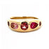 Five Multi Shape Pink Tourmaline Freeform Dome Ring