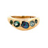 Multi Shape Opal & Blue Tourmaline Freeform Dome Ring