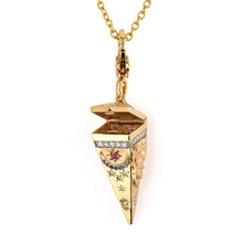 Four Sided Pendulum Evil Eye Locket Pendant