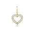  Diamond Outline Heart Charm