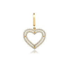  Diamond Outline Heart Charm