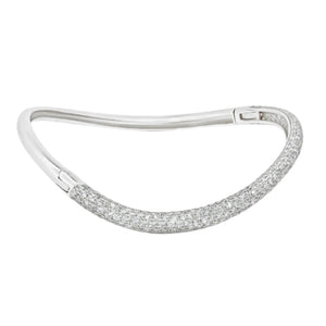 Wavy Diamond Pave Bangle