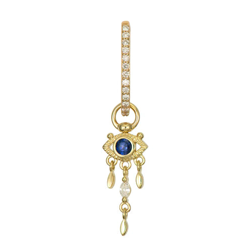 Open Evil Eye Sapphire Earring Charm