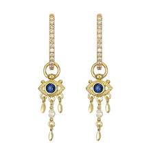 Open Evil Eye Sapphire Earring Charm