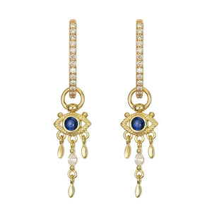 Open Evil Eye Sapphire Earring Charm