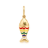 Enamel & Citrine Rainbow Fish Charm