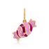 Enamel & Pink Sapphire Heart Candy Charm