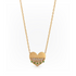 Heart Hemline Emerald & Diamond Shaker Medallion Necklace