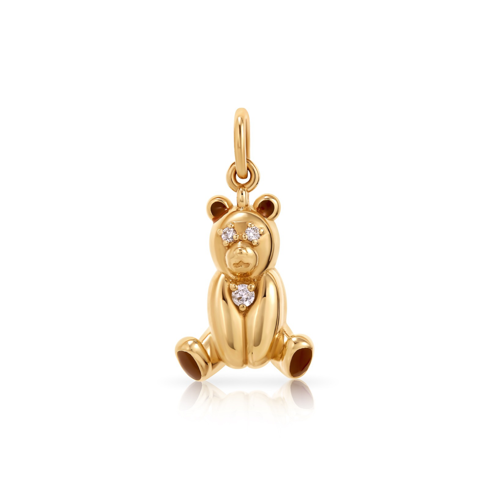 Enamel & Diamond Teddy Bear Charm