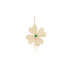 Lucky Diamond or Emerald Clover Charm
