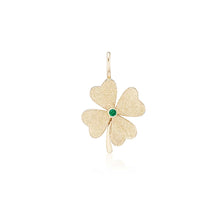 Lucky Diamond or Emerald Clover Charm