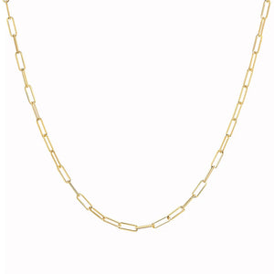 2.1mm Small Paperclip Chain Necklace