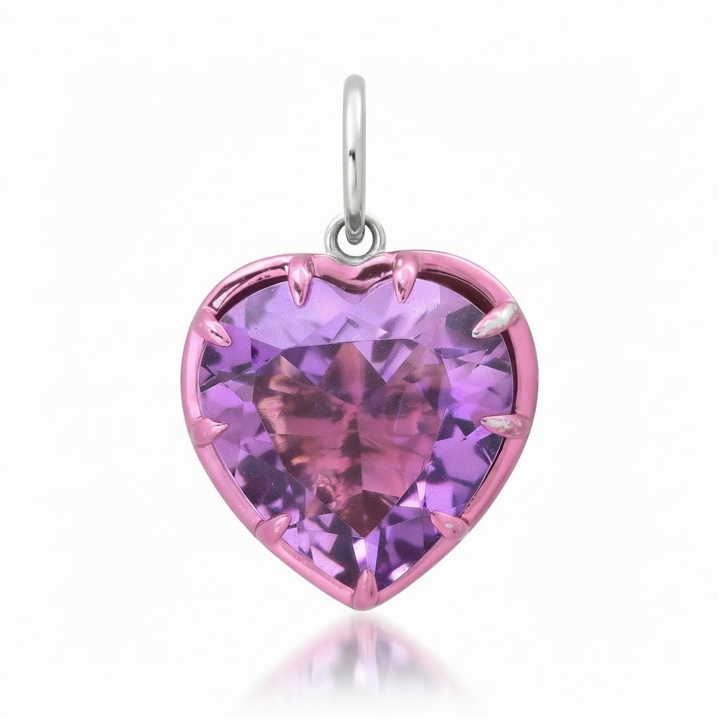 Whimsy Large Gemstone Heart Charm