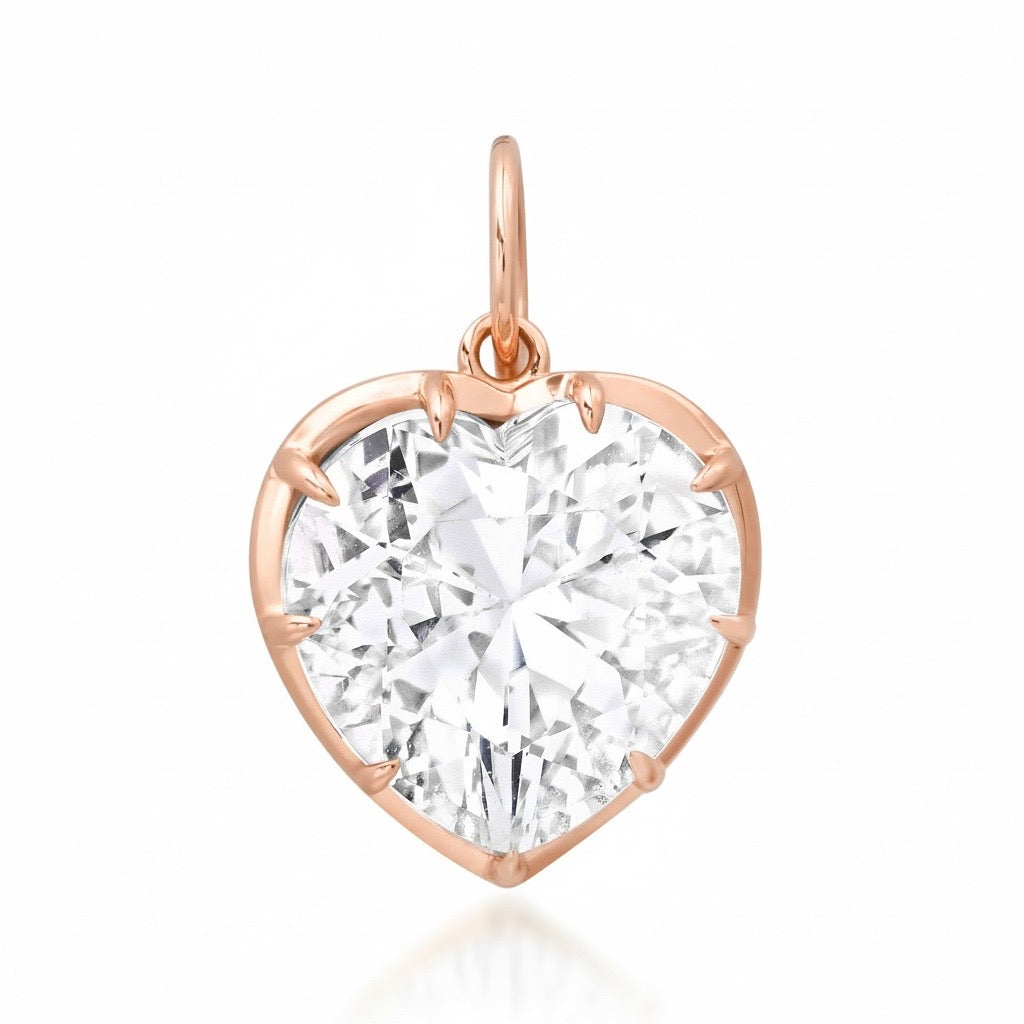 Whimsy Large Gemstone Heart Charm