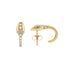 Diamond Snake Earrings with Turquoise Eyes