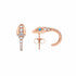 Diamond Snake Earrings with Turquoise Eyes