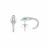 Diamond Snake Earrings with Turquoise Eyes