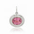 Oval Pink Tourmaline Charm with Fluted Gold Bezel