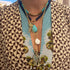 Marella Sleeping Beauty Turquoise Shell Charm with Diamond Bail