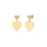 Pave Small Double Heart Drop Earrings