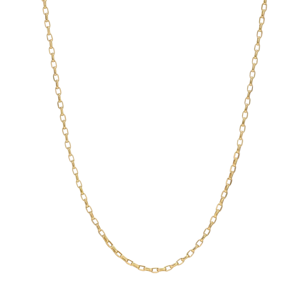 2mm Italian Chain Link Necklace