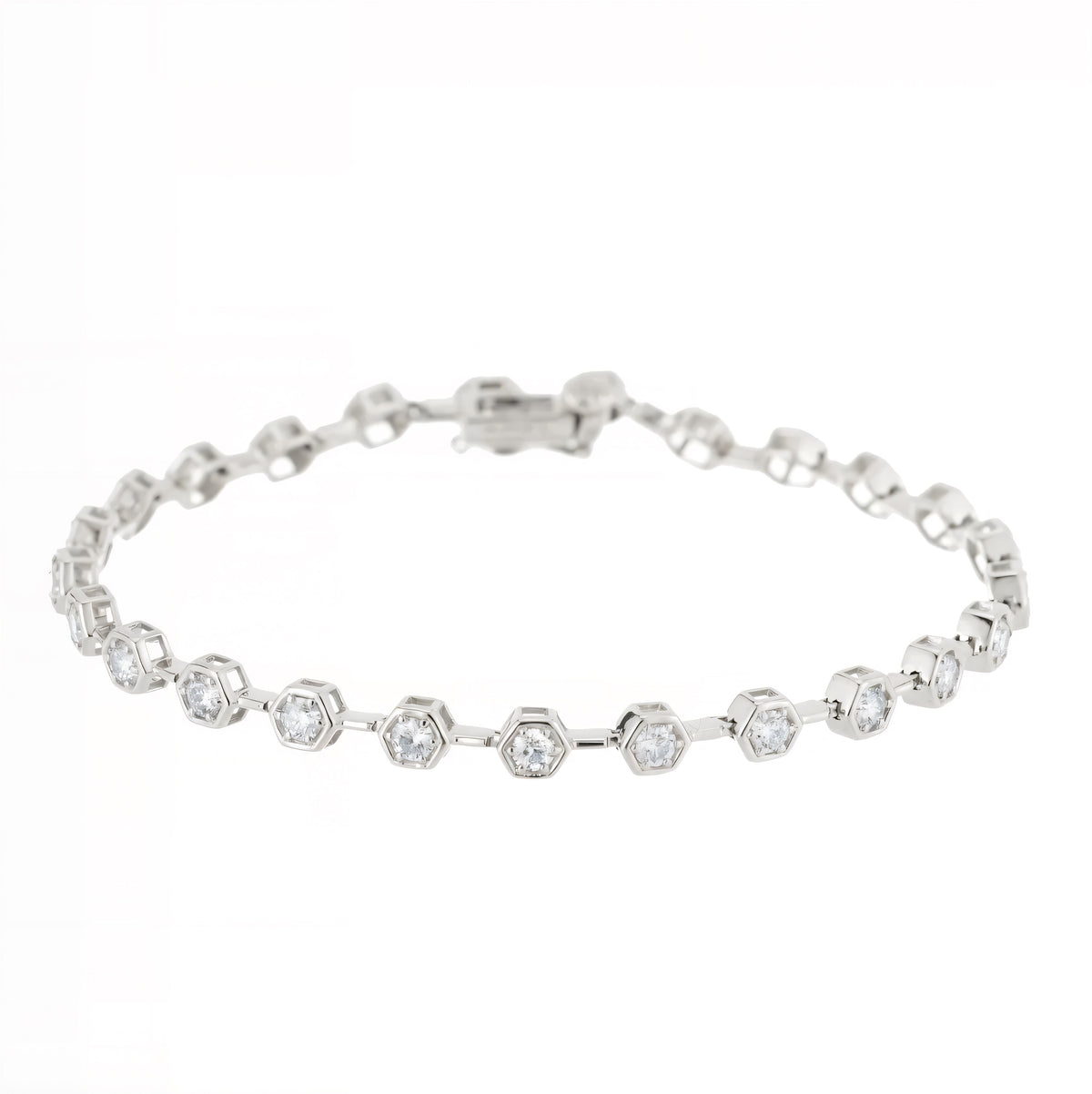 Diamond Hex Tennis Bracelet