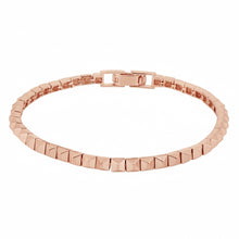 Polished Pyramids Gold Tennis Bracelet