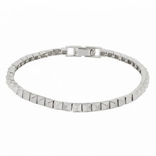 Polished Pyramids Gold Tennis Bracelet