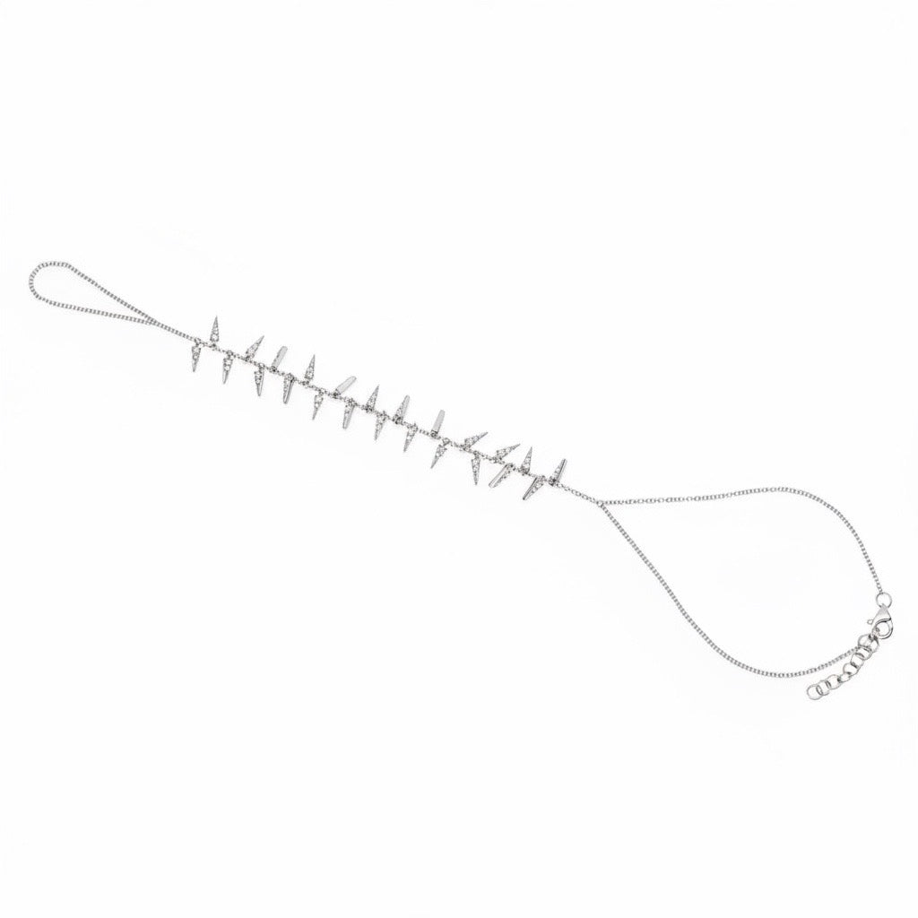 Flirty Diamond Fringe Bringlet Hand Chain