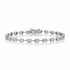Segmented Bezel Set Emerald Cut Diamond Bracelet