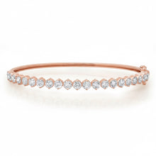 Two-Prong Diamond Rounds Bangle Bracelet