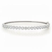 Two-Prong Diamond Rounds Bangle Bracelet