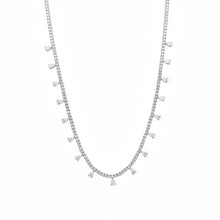Diamond Tennis Necklace with Perfect Pear Accents