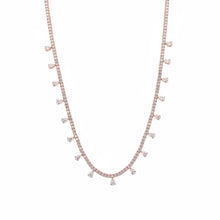 Diamond Tennis Necklace with Perfect Pear Accents