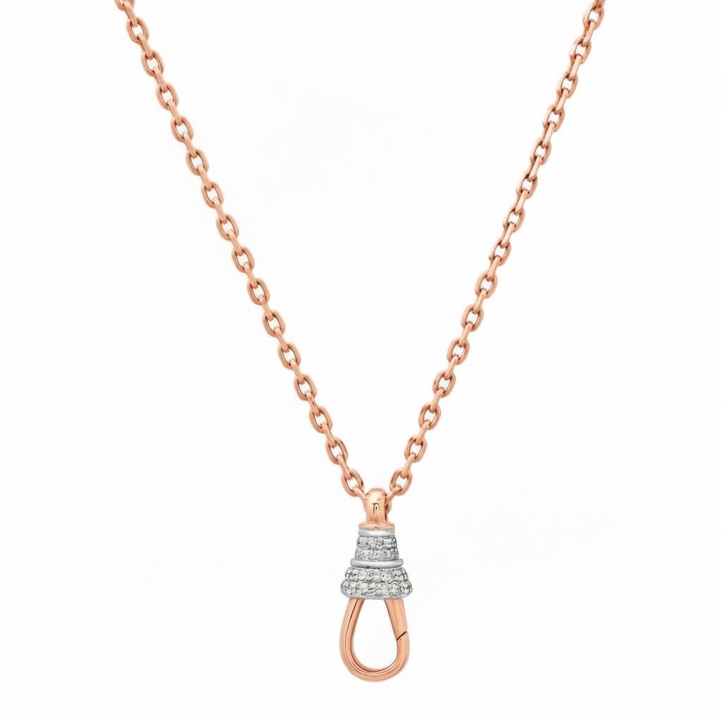 Glitzy Gold Chain with Diamond Enhancer Drop Clip