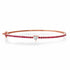 Pave Ruby Bangle Bracelet with Solitaire Diamond