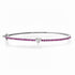 Pave Ruby Bangle Bracelet with Solitaire Diamond