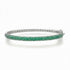 Self Love Emerald Pave Bangle Bracelet with Heart Detailing