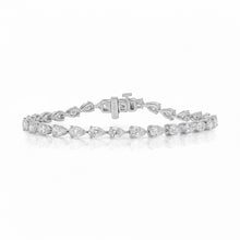 Segmented Pear Shaped Diamond Eternity Bracelet
