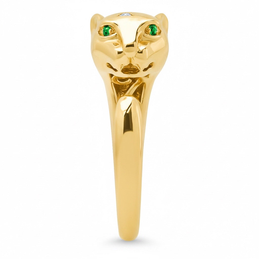 Scattered Diamond Panther Ring