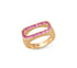 Grandsize Encrusted Initial Ring