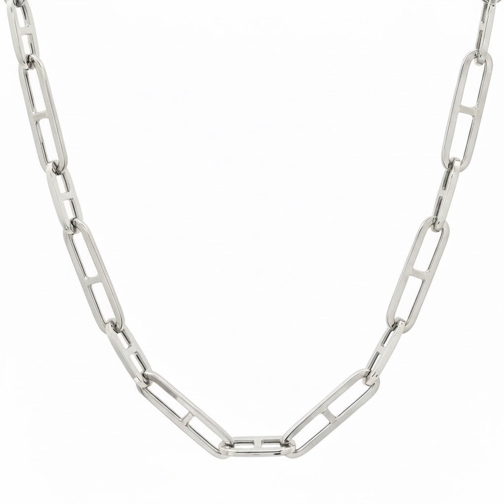 Flat Mariner Link Gold Chain Necklace