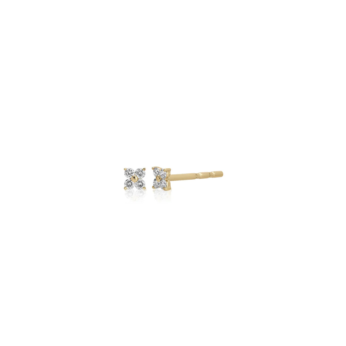 Diamond Fleur Stud Earrings