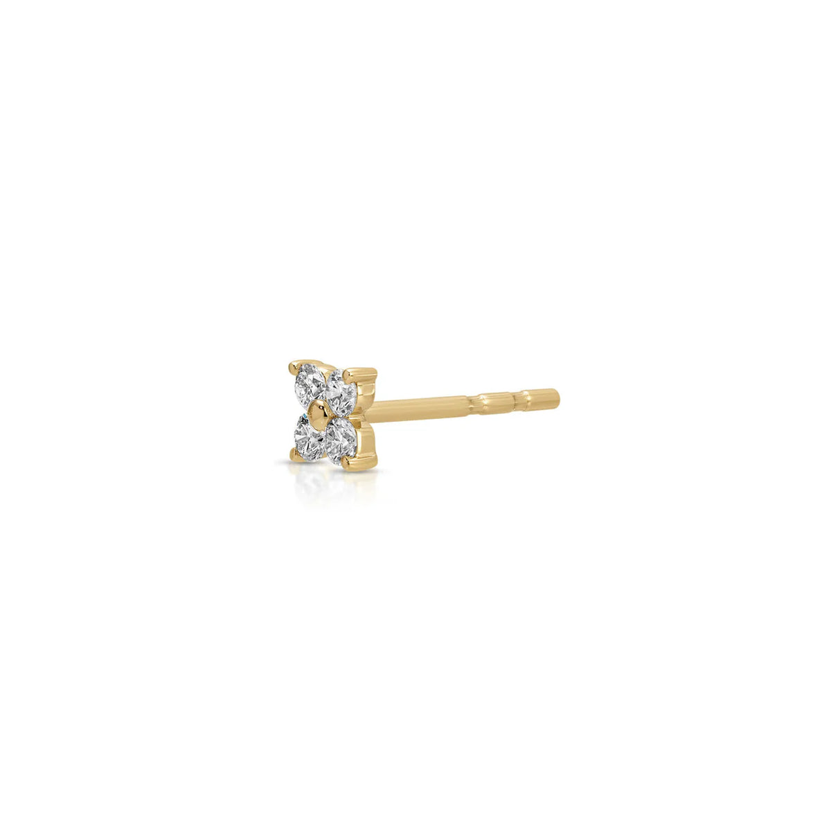 Diamond Fleur Stud Earrings