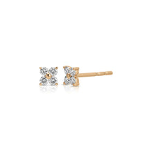 Diamond Fleur Stud Earrings