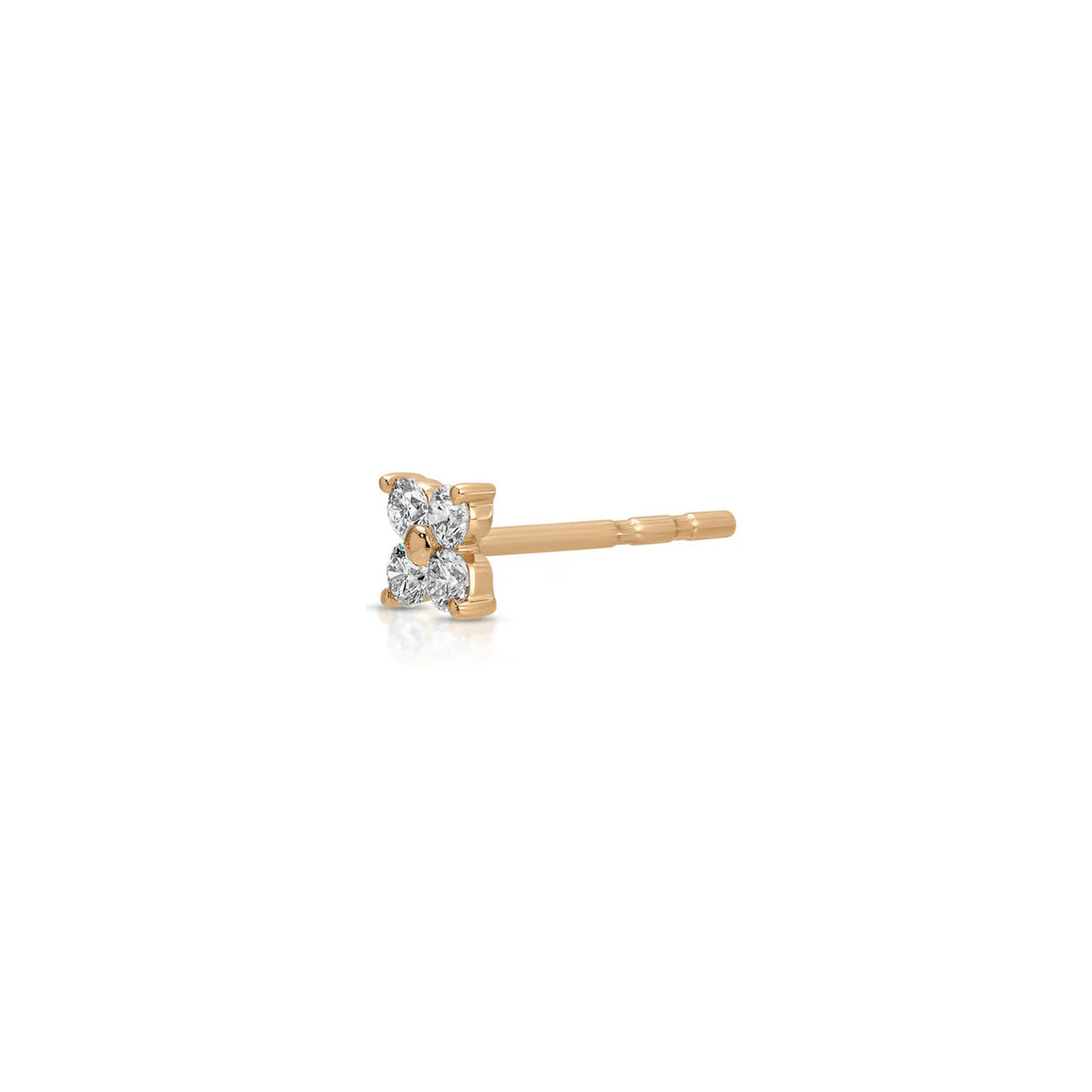 Diamond Fleur Stud Earrings