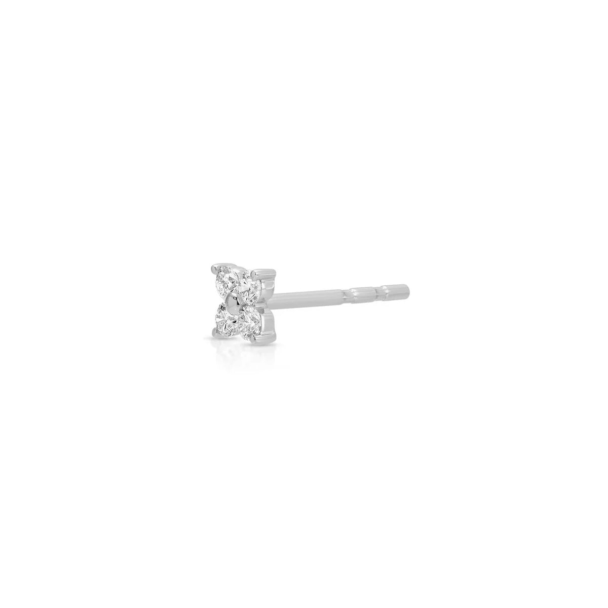 Diamond Fleur Stud Earrings
