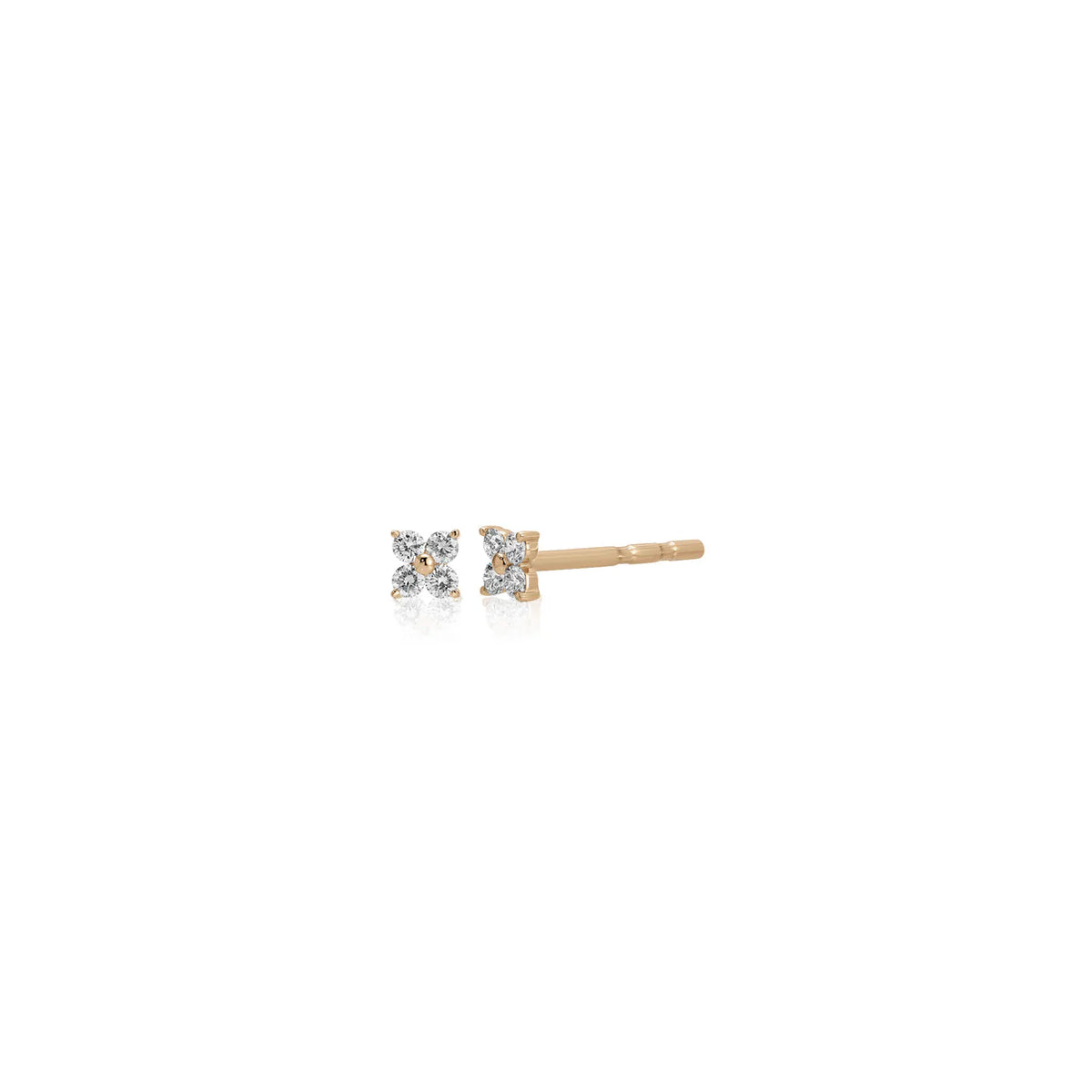 Diamond Fleur Stud Earrings
