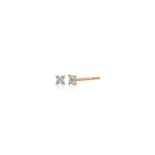 Diamond Fleur Stud Earrings