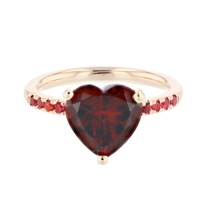 Color Candy Gemstone Heart Ring